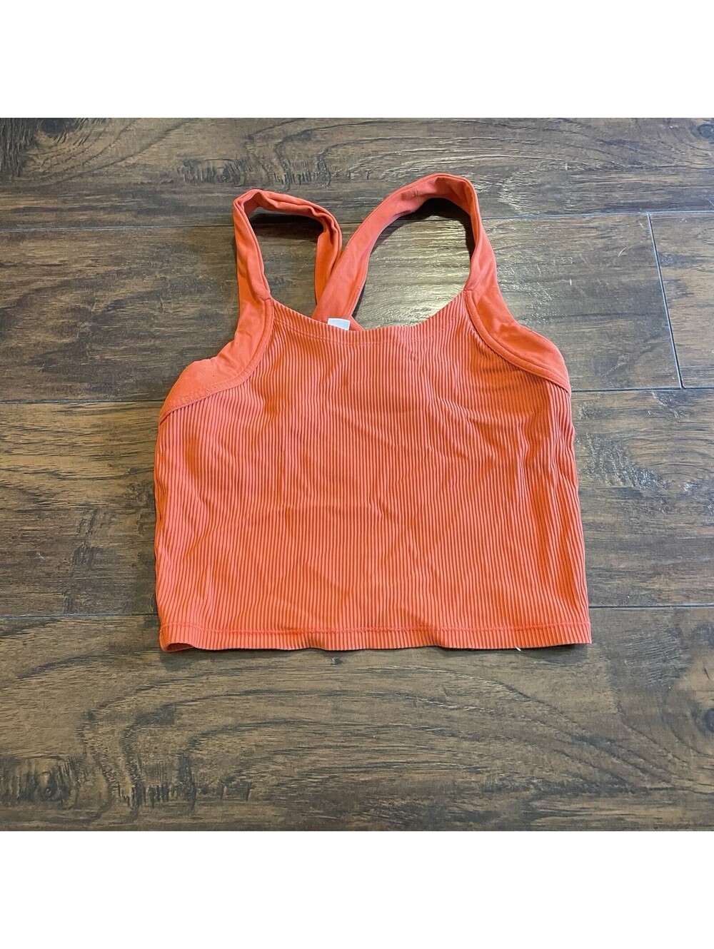 ATHLETA Horizon Tank Top Size Medium FLAME ORANGE  Crop Top Yoga Workout